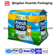 Flat Bottom Gusset Plastic Packaging Bag for Cat Litter